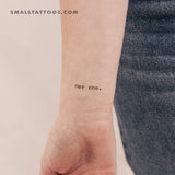Her One. Temporary Tattoo (Set of 3)