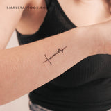 Family Cross Temporary Tattoo (Set of 3)