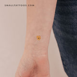 Tiny Yellow Pansy Temporary Tattoo (Set of 3)