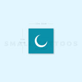 White Ink Sharp Crescent Temporary Tattoo (Set of 3)