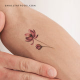Lotus Flower Temporary Tattoo By Lena Fedchenko (Set of 3)