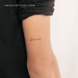 'Dream' Temporary Tattoo (Set of 3)