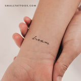 'Dream' Temporary Tattoo (Set of 3)