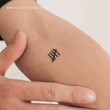 Tally Marks Temporary Tattoo (Set of 3)