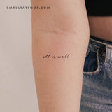 All Is Well Temporary Tattoo (Set of 3)