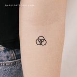 Borromean Rings Temporary Tattoo (Set of 3)