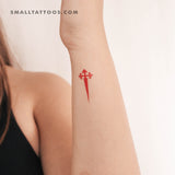 Cross Of Santiago Temporary Tattoo - Set of 3