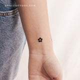 Minimalist Flower Temporary Tattoo - Set of 3