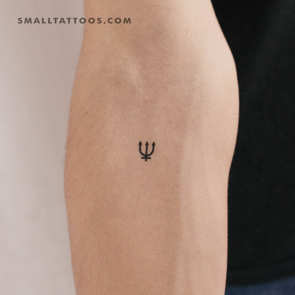 Neptune Planetary Symbol Temporary Tattoo (Set of 3)