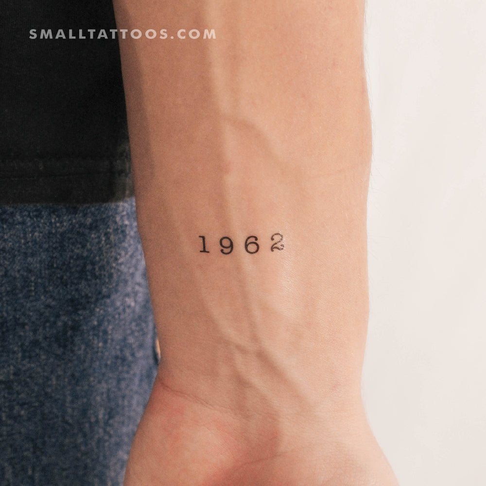 Tatuaje temporal del año de nacimiento 1962 (juego de 3)