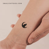 Wolf and Moon Temporary Tattoo (Set of 3)