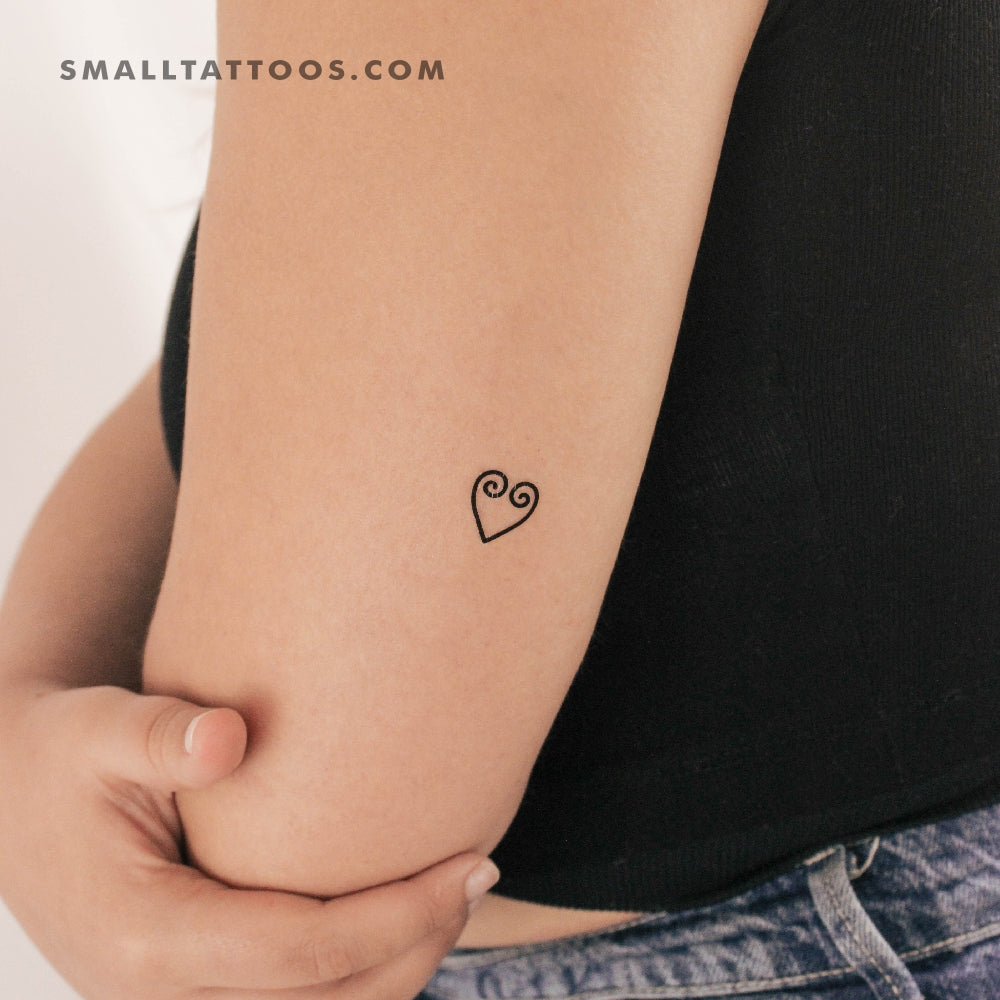 Tatuaje temporal de corazón de Sankofa (juego de 3)