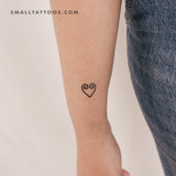 Sankofa Heart Temporary Tattoo (Set of 3)