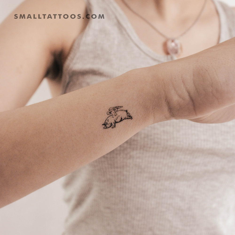 Tatuaje temporal de cerdo volador (juego de 3)