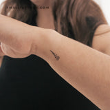 Unalome Khmer Sacred Symbol Temporary Tattoo - Set of 3