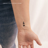 Ace Of Clubs Temporary Tattoo (Set of 3)