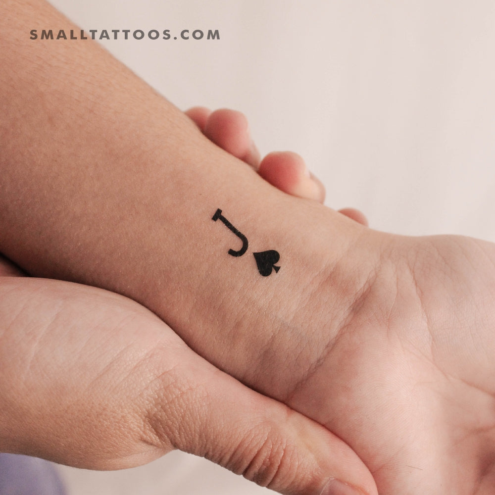 Jack Of Spades Temporary Tattoo (Set of 3)