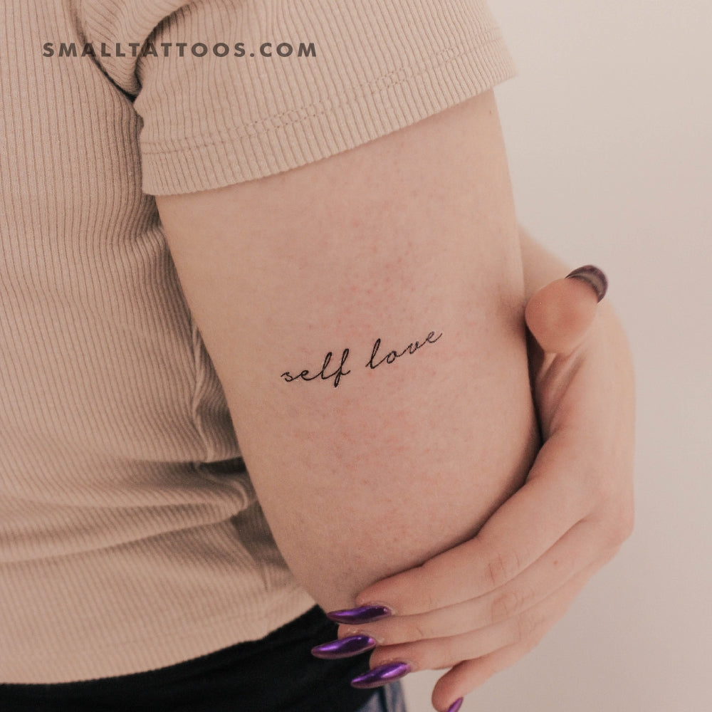 Tatuaje temporal de amor propio (juego de 3)