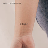 2000 Birth Year Temporary Tattoo (Set of 3)