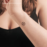 Earth Planet Symbol Temporary Tattoo (Set of 3)