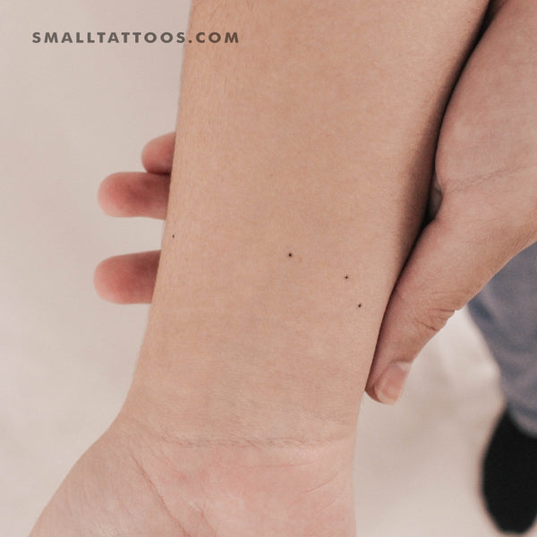 Minimalist Aries Constellation Temporary Tattoo (Set of 3)