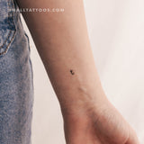 T Lowercase Typewriter Letter Temporary Tattoo (Set of 3)