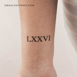 LXXVI Temporary Tattoo (Set of 3)