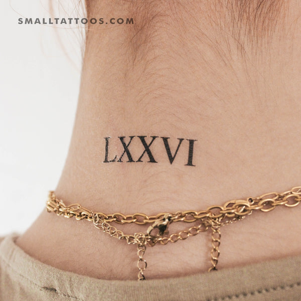 LXXVI Temporary Tattoo (Set of 3)