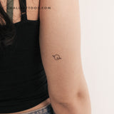 Flying Around Saturn Temporary Tattoo - Set of 3