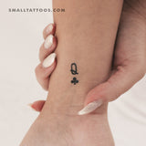Queen Of Clubs Temporary Tattoo (Set of 3)