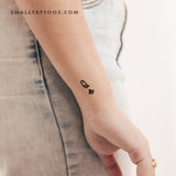 Queen Of Clubs Temporary Tattoo (Set of 3)