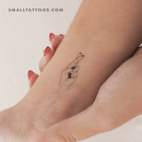Small Crossed Fingers Temporary Tattoo (Set of 3)