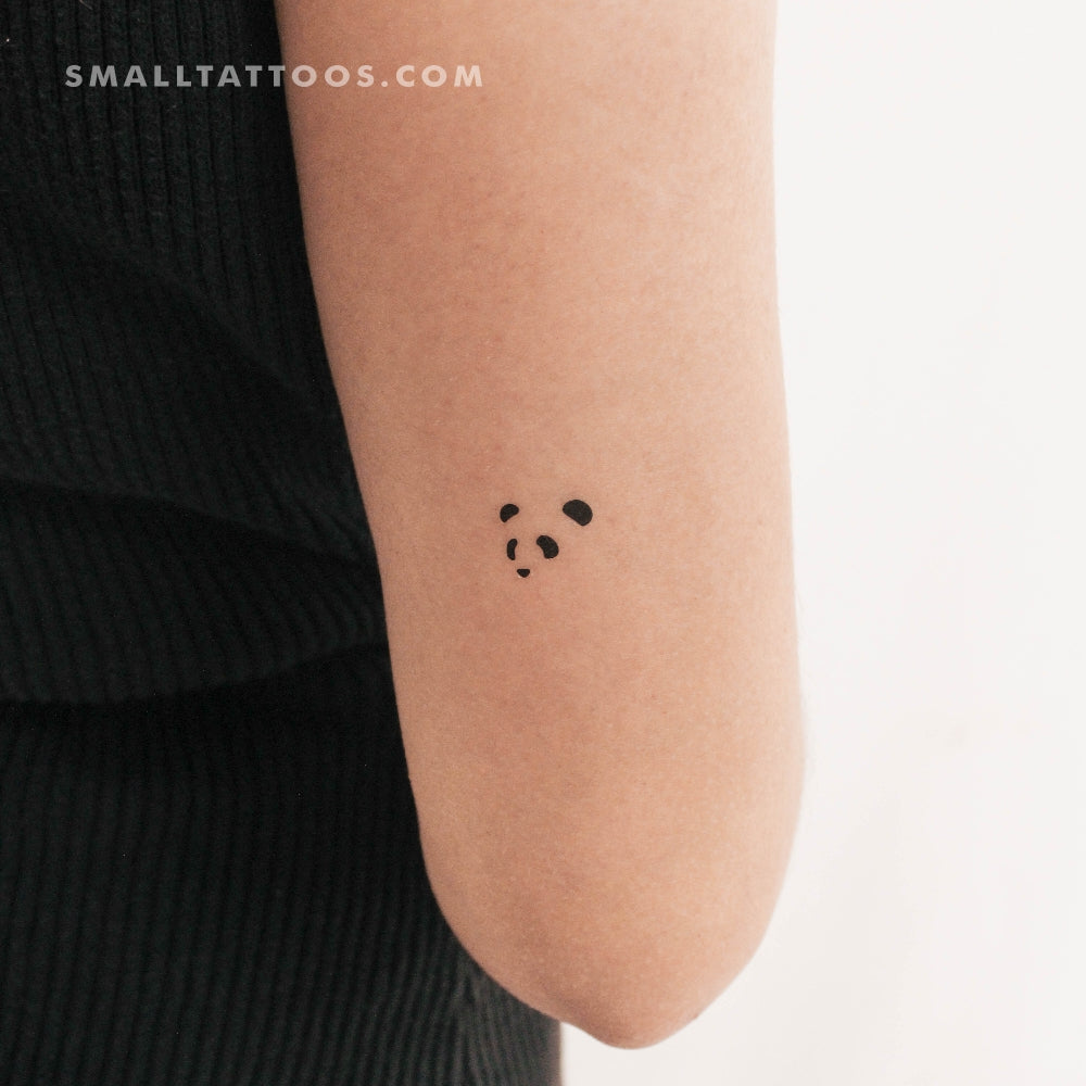Tatuaje temporal de cara de panda (juego de 3)