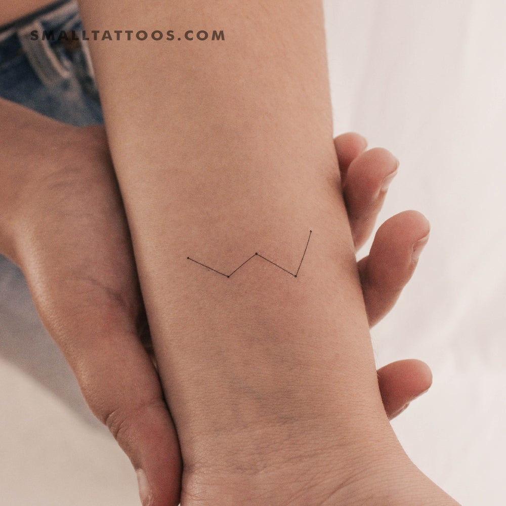 Tatuaje temporal de la constelación de Casiopea (juego de 3)