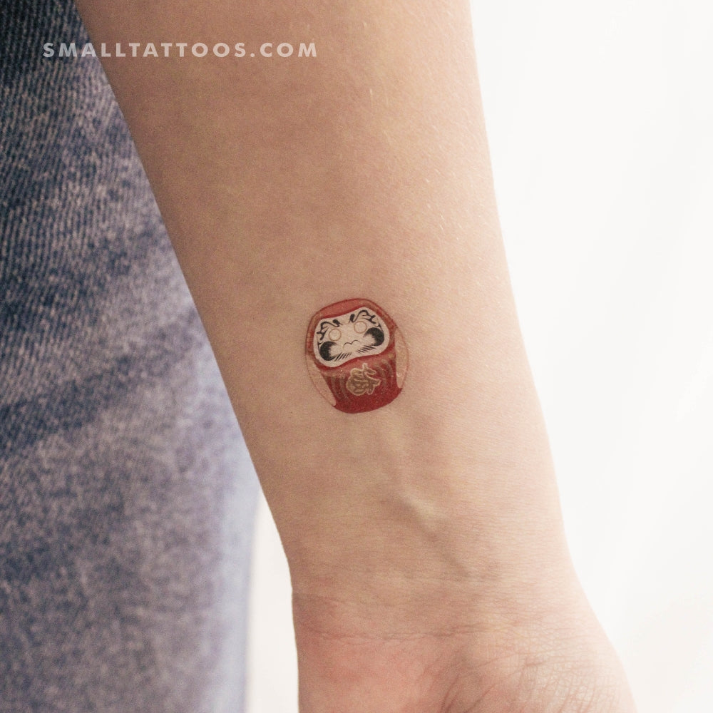 Tatuaje temporal de muñeca Daruma (juego de 3)