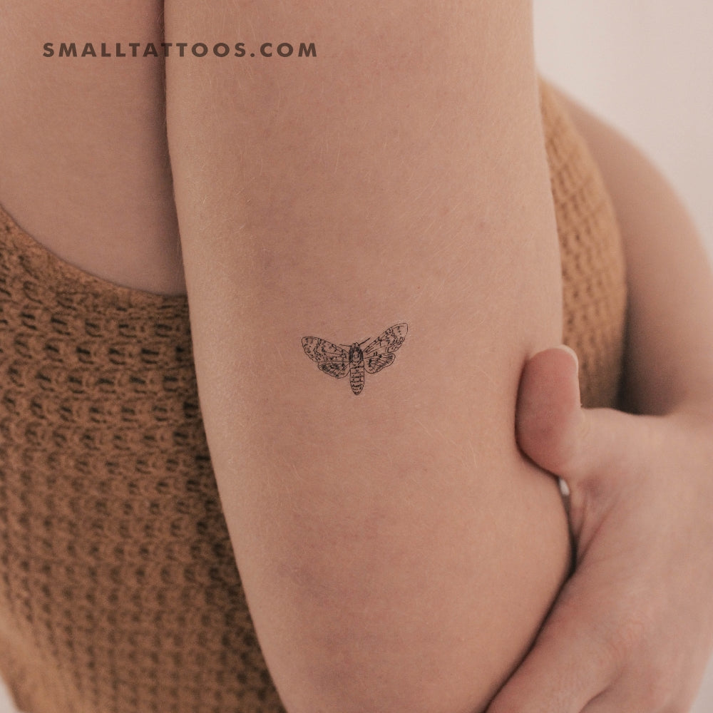 Small Moth Temporary Tattoo (Set of 3)