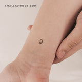 Number 9 Temporary Tattoo (Set of 3)