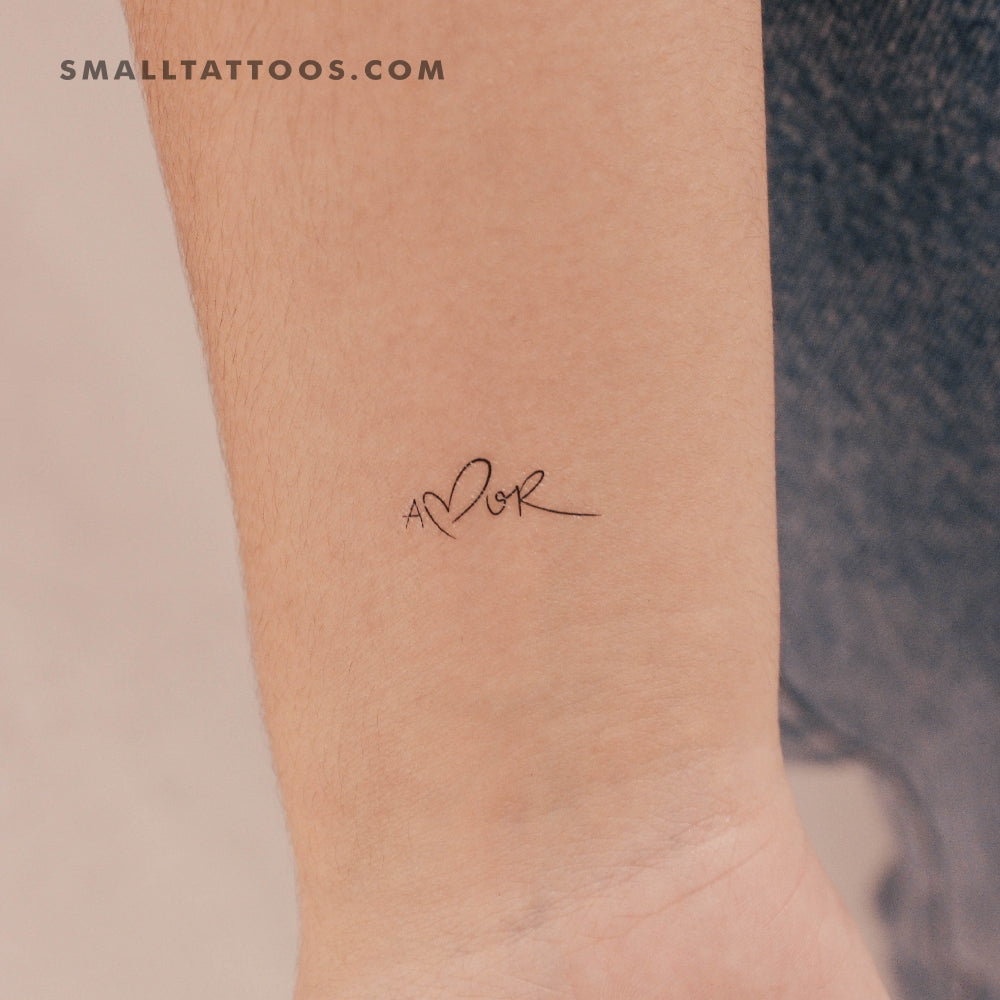 Tatuaje temporal de amor (juego de 3)