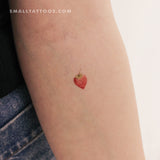 Watercolor Strawberry Temporary Tattoo (Set of 3)