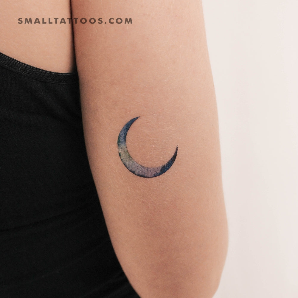 Tatuaje temporal de luna creciente de Ann Lilya (juego de 3)