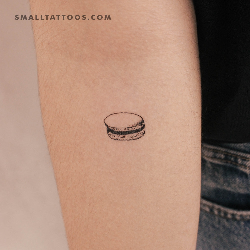 Tatuaje temporal de macarrón francés (juego de 3)