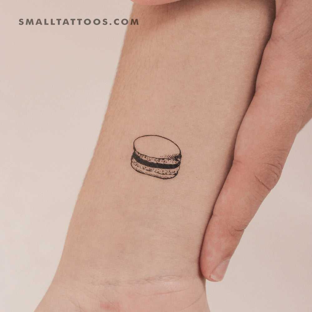 Tatuaje temporal de macarrón francés (juego de 3)
