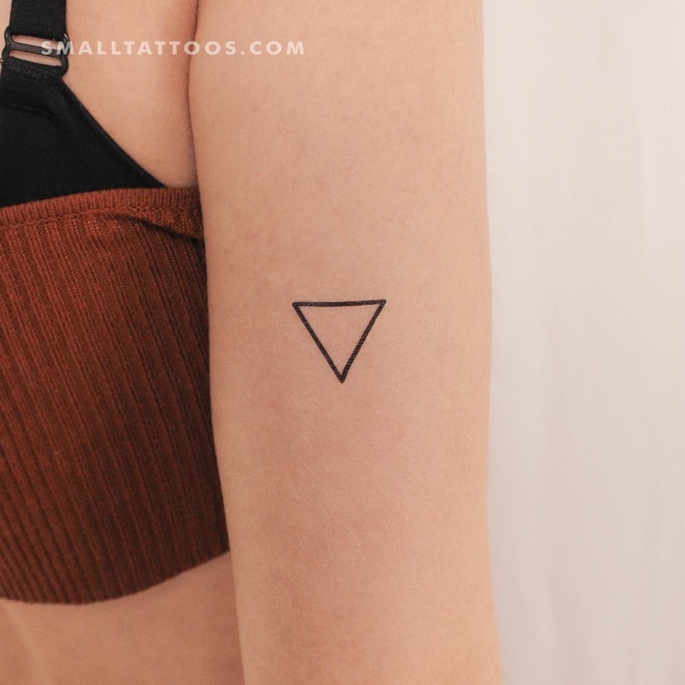 Tatuaje temporal del símbolo de la alquimia del agua (juego de 3)