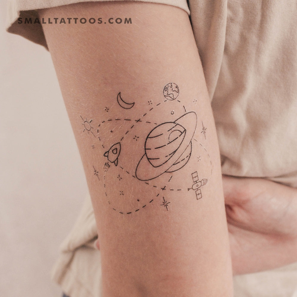 Tatuaje temporal de galaxia pequeña de Cagri Durmaz (juego de 3)