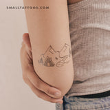 Mountain Cabin Temporary Tattoo by Cagri Durmaz (Set of 3)