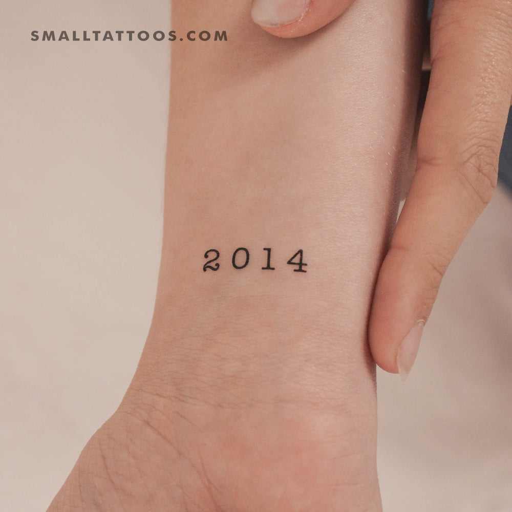 Tatuaje temporal del año de nacimiento 2014 (juego de 3)
