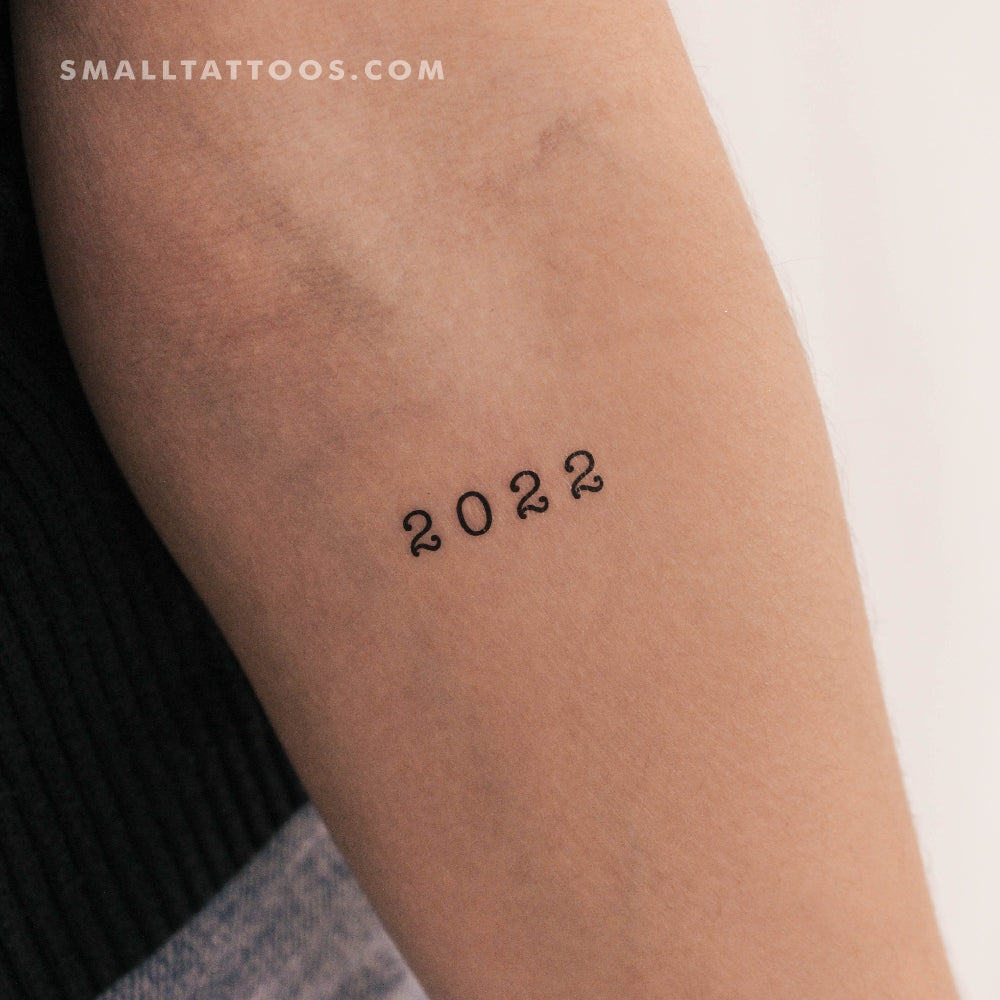Tatuaje temporal del año de nacimiento 2022 (juego de 3)
