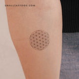 Fine Line Flower of Life Temporary Tattoo (Set of 3)