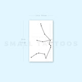 Aquarius Constellation Temporary Tattoo (Set of 3)