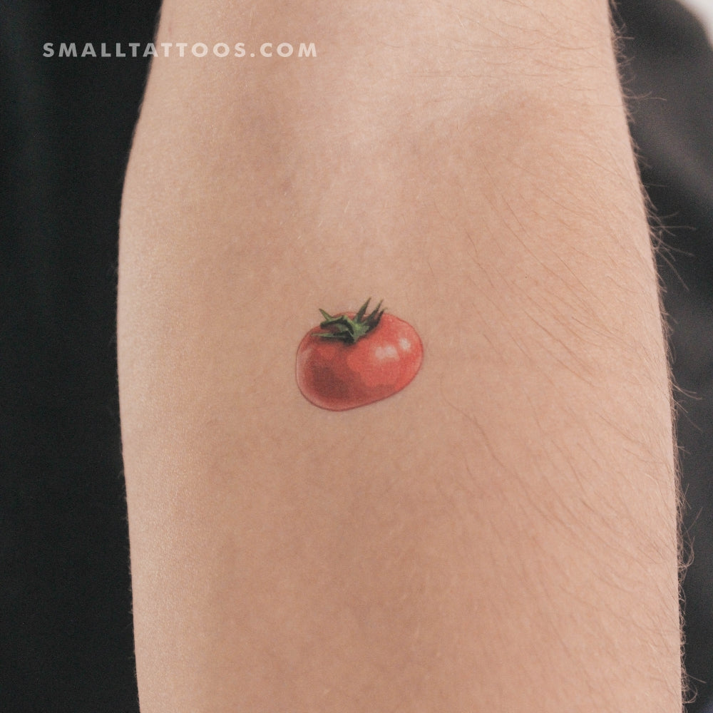 Tatuaje temporal de tomate rojo (juego de 3)